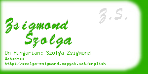 zsigmond szolga business card